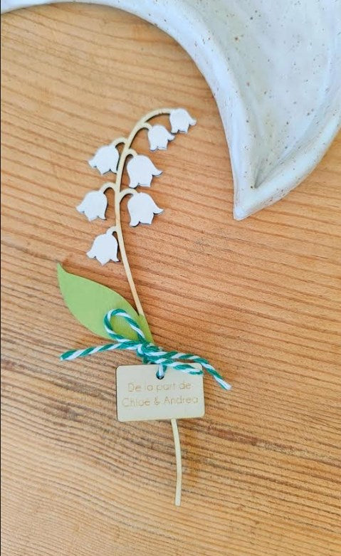 Brin de muguet en bois