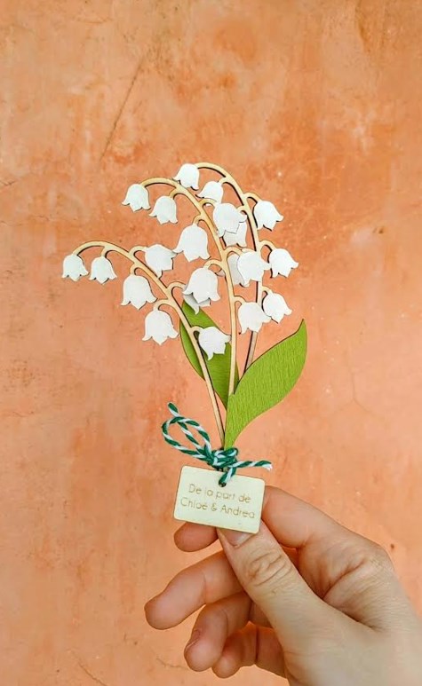 Brin de muguet en bois