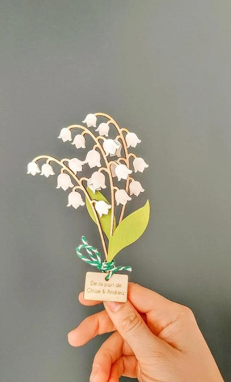 Brin de muguet en bois