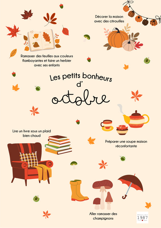 10. Affiche bonheurs d'octobre 2025