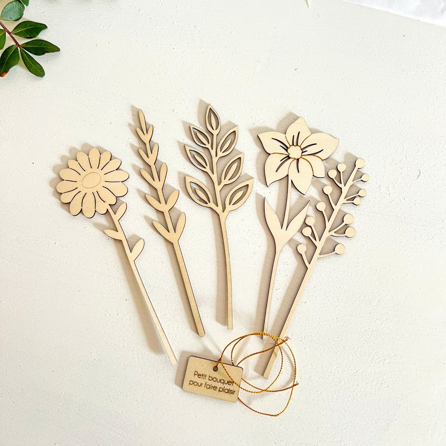 Bouquet de fleurs en bois - Passion