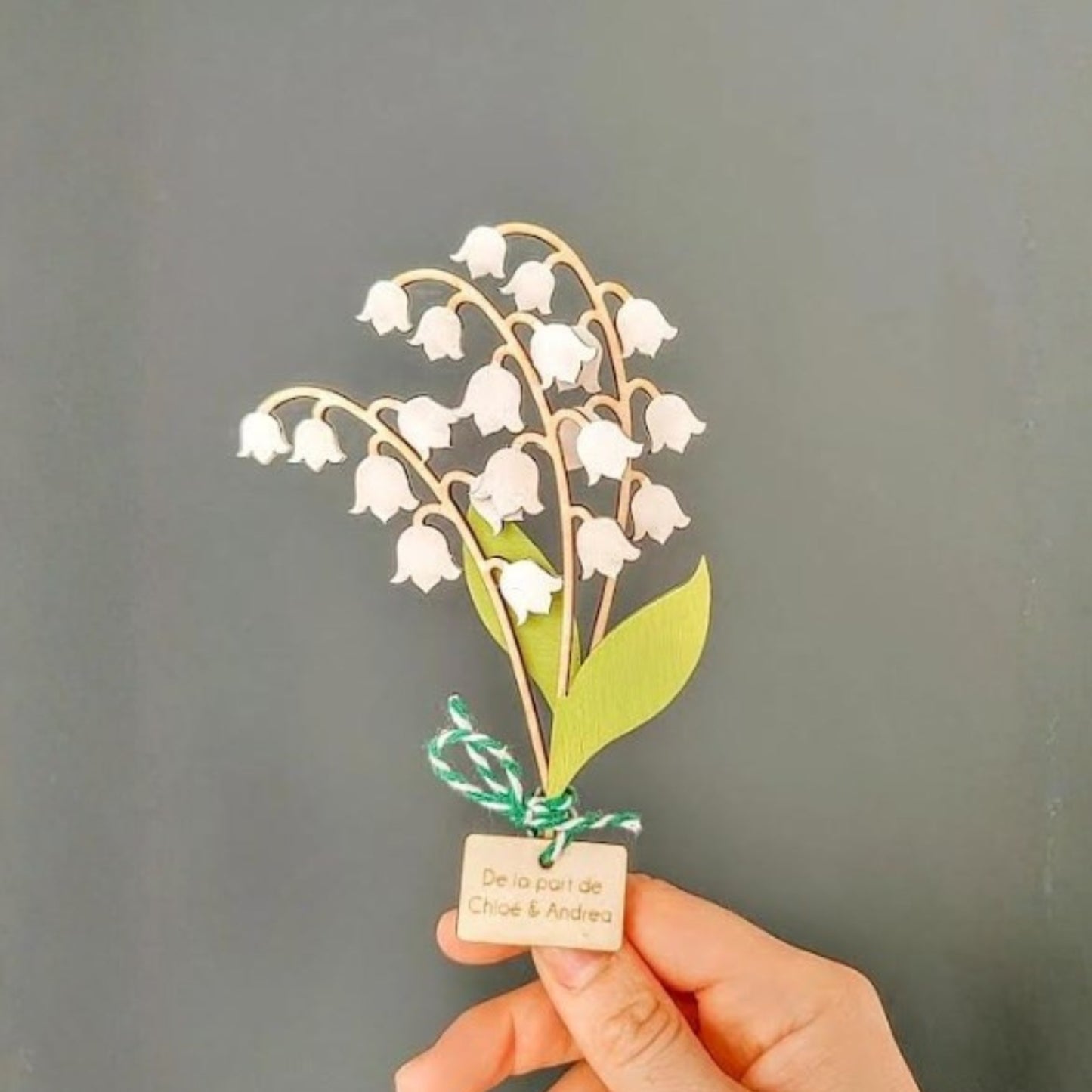 Brin de muguet en bois