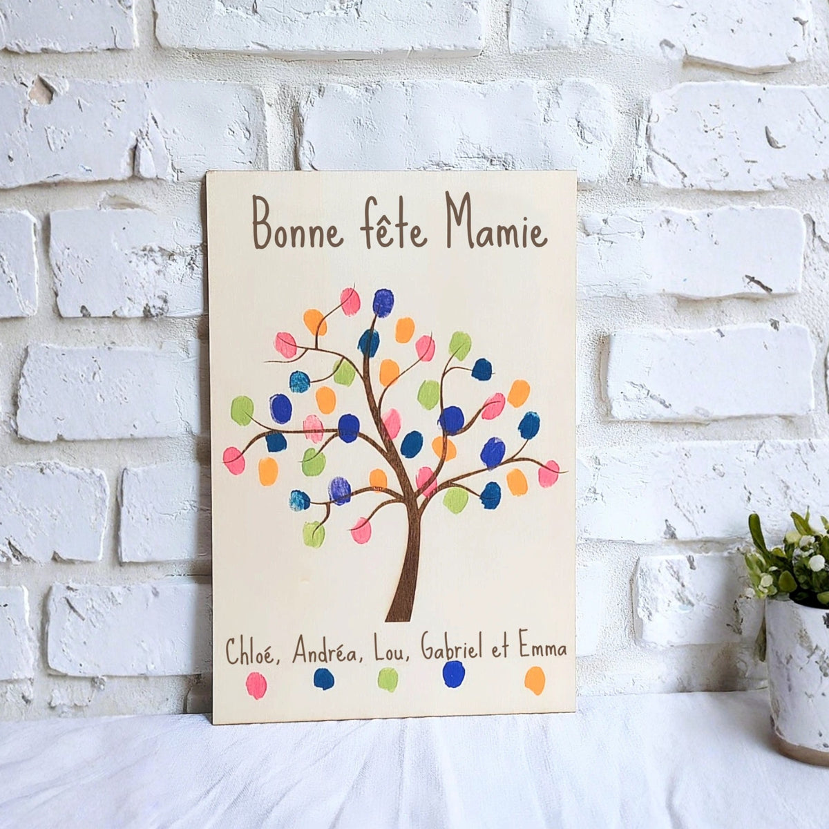 Tableau arbre à empreintes - Arbre de famille personnalisé