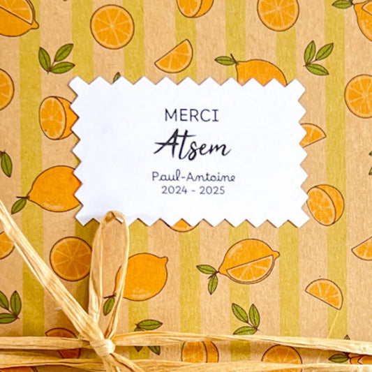 Carnet A6 "Merci" personnalisé + crayon à planter