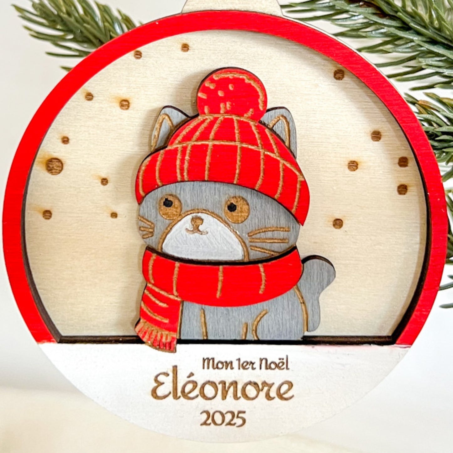Boules de Noël animaux personnalisées