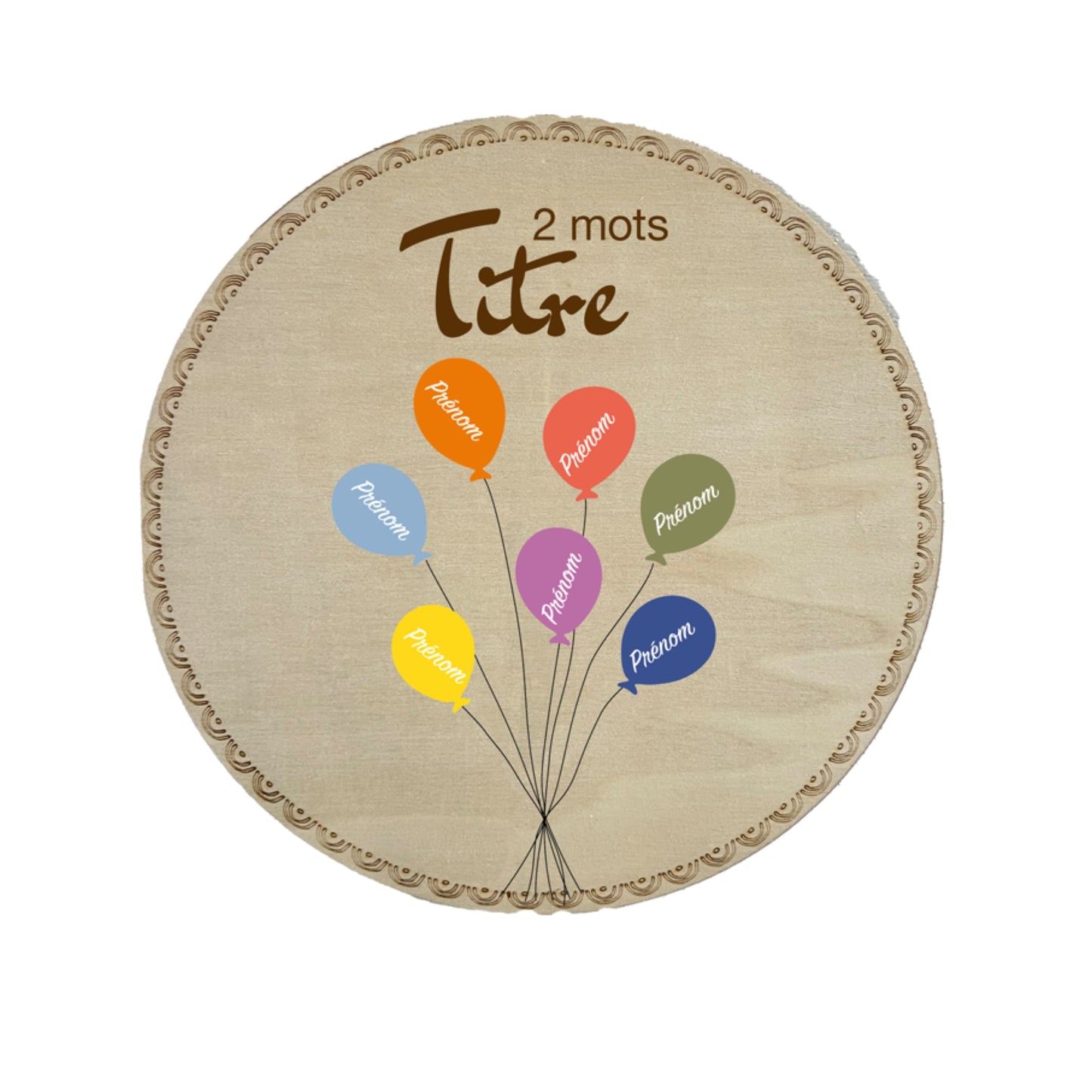 Cadre Ballons Personnalisé