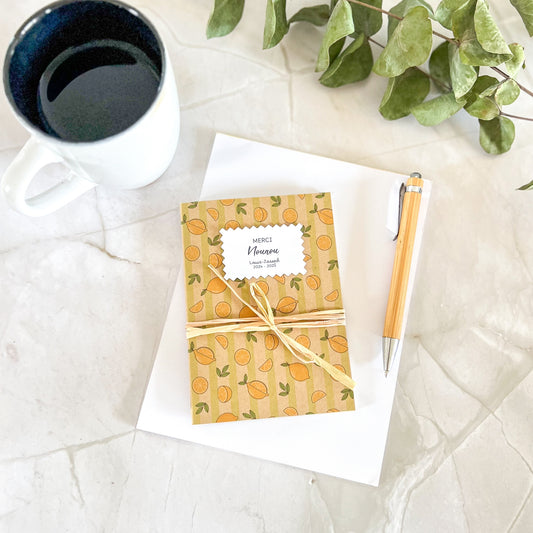 Carnet A6 "Merci" personnalisé