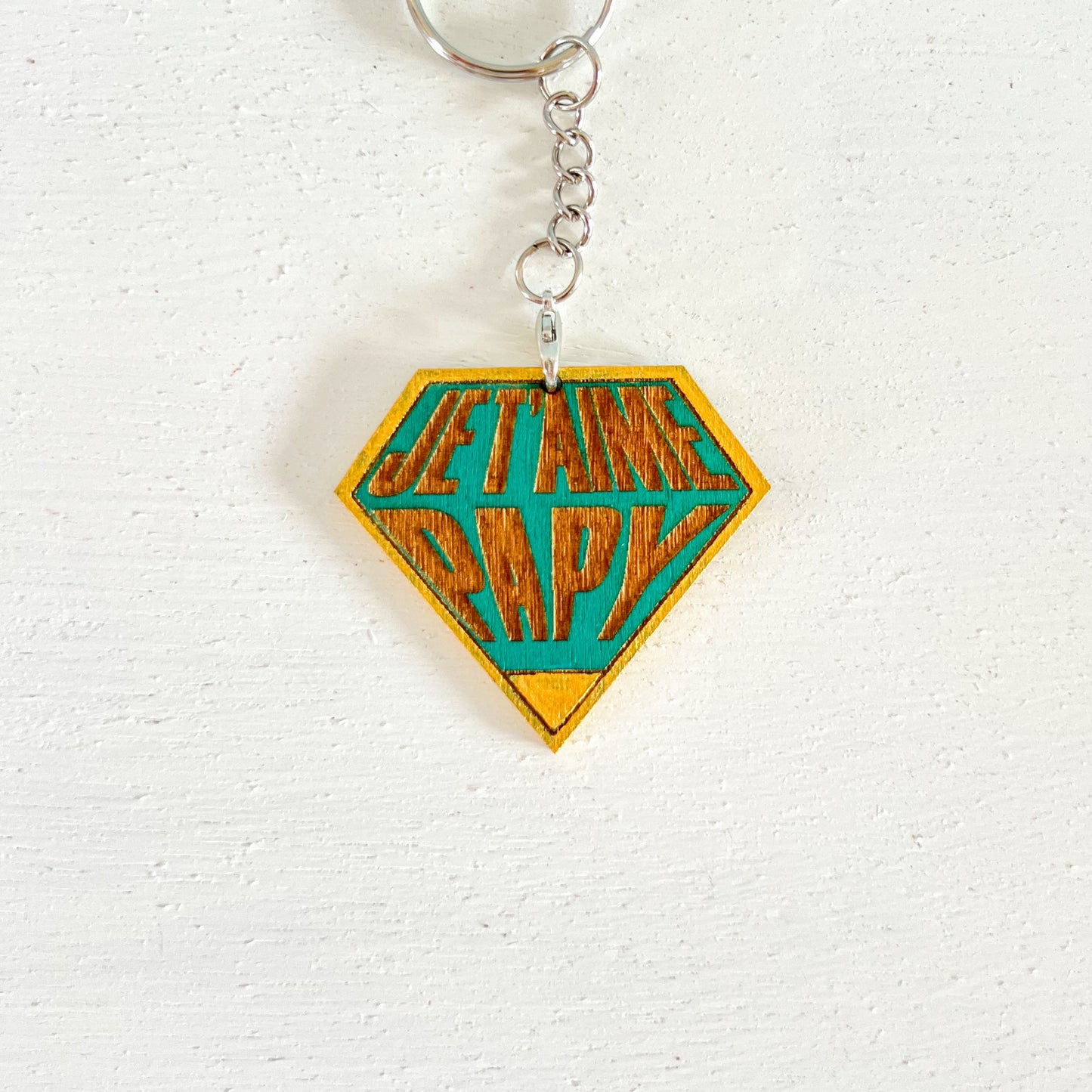 Porte-clé en bois “Super Héros”
