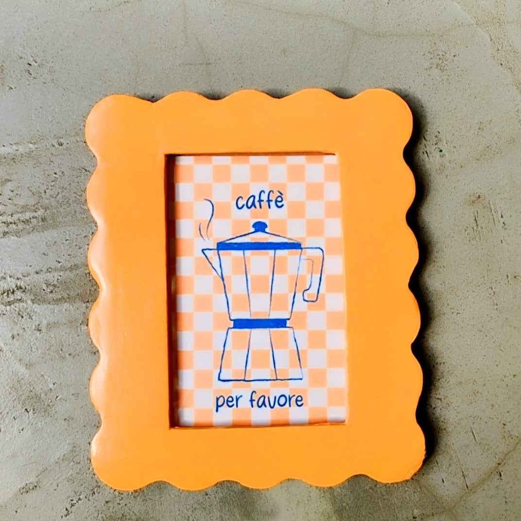 Cadre wavy et affiche Caffè