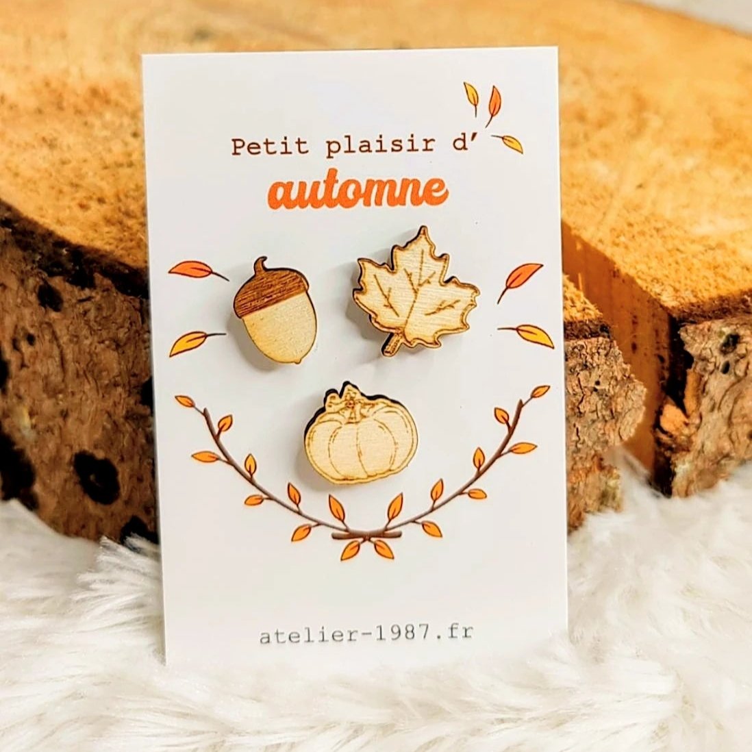 Trio de pin's automne