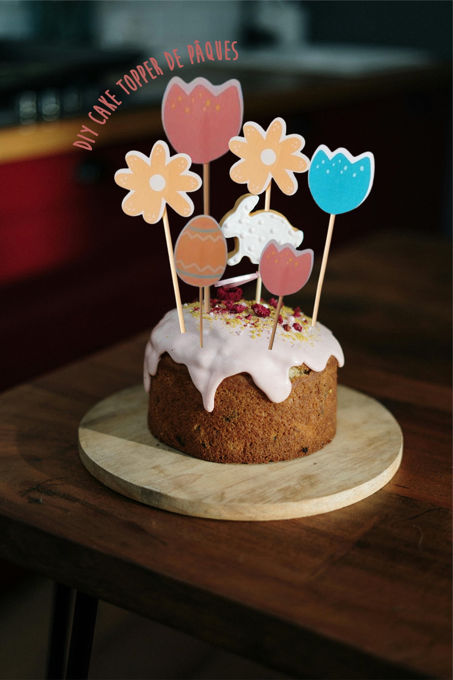 Cake Topper Printemps