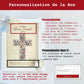 Cadre personnalisé bois et tissu – Communion ou Baptême