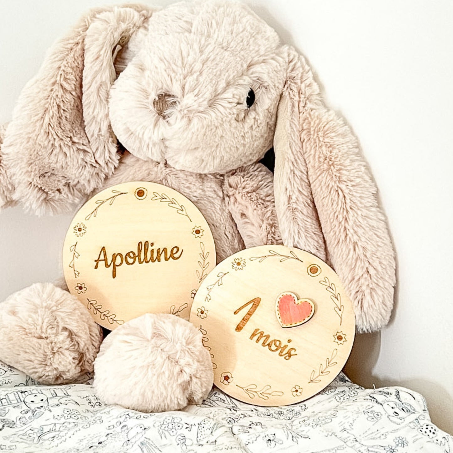 Cartes étapes bébé en bois – Ma première année