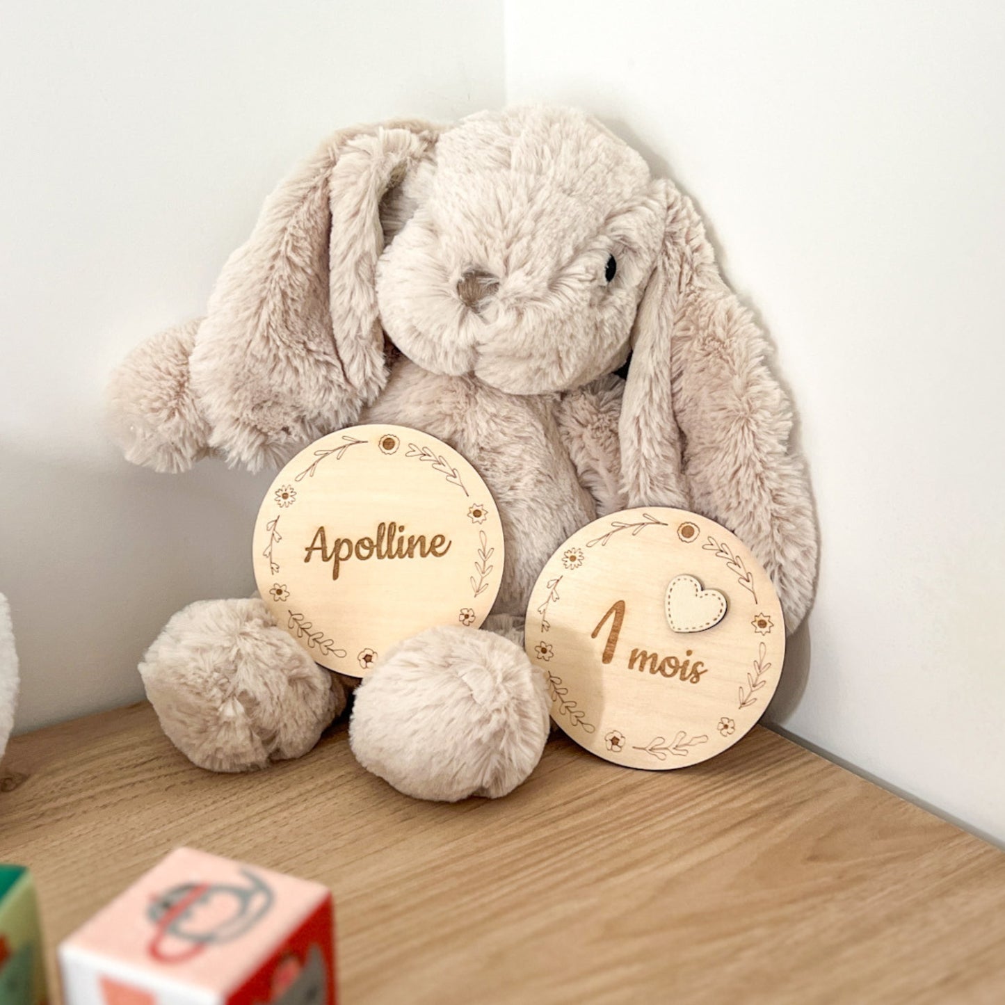 Cartes étapes bébé en bois – Ma première année