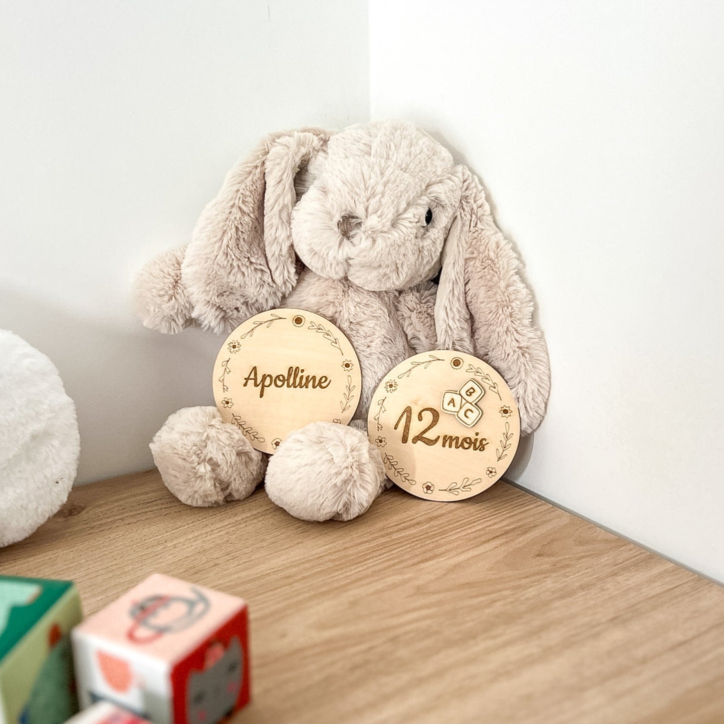 Cartes étapes bébé en bois – Ma première année