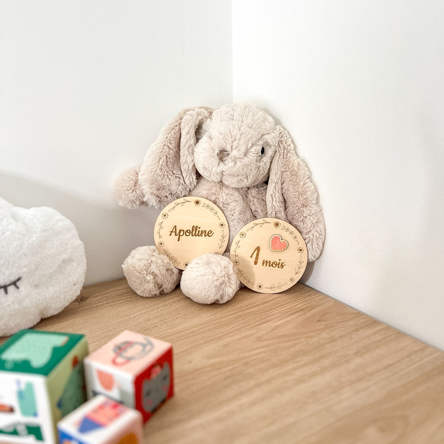 Cartes étapes bébé en bois – Ma première année