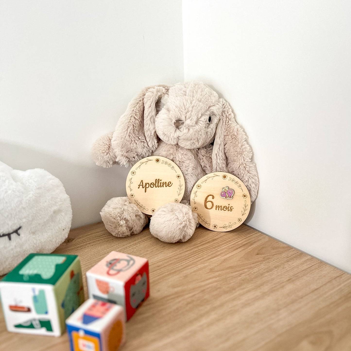 Cartes étapes bébé en bois – Ma première année