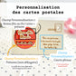 Carte postale en bois personnalisée – Magnet détachable