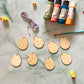 Guirlande d'œufs de Pâques en bois à colorier