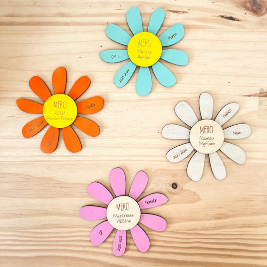 Magnet Marguerite MERCI personnalisé