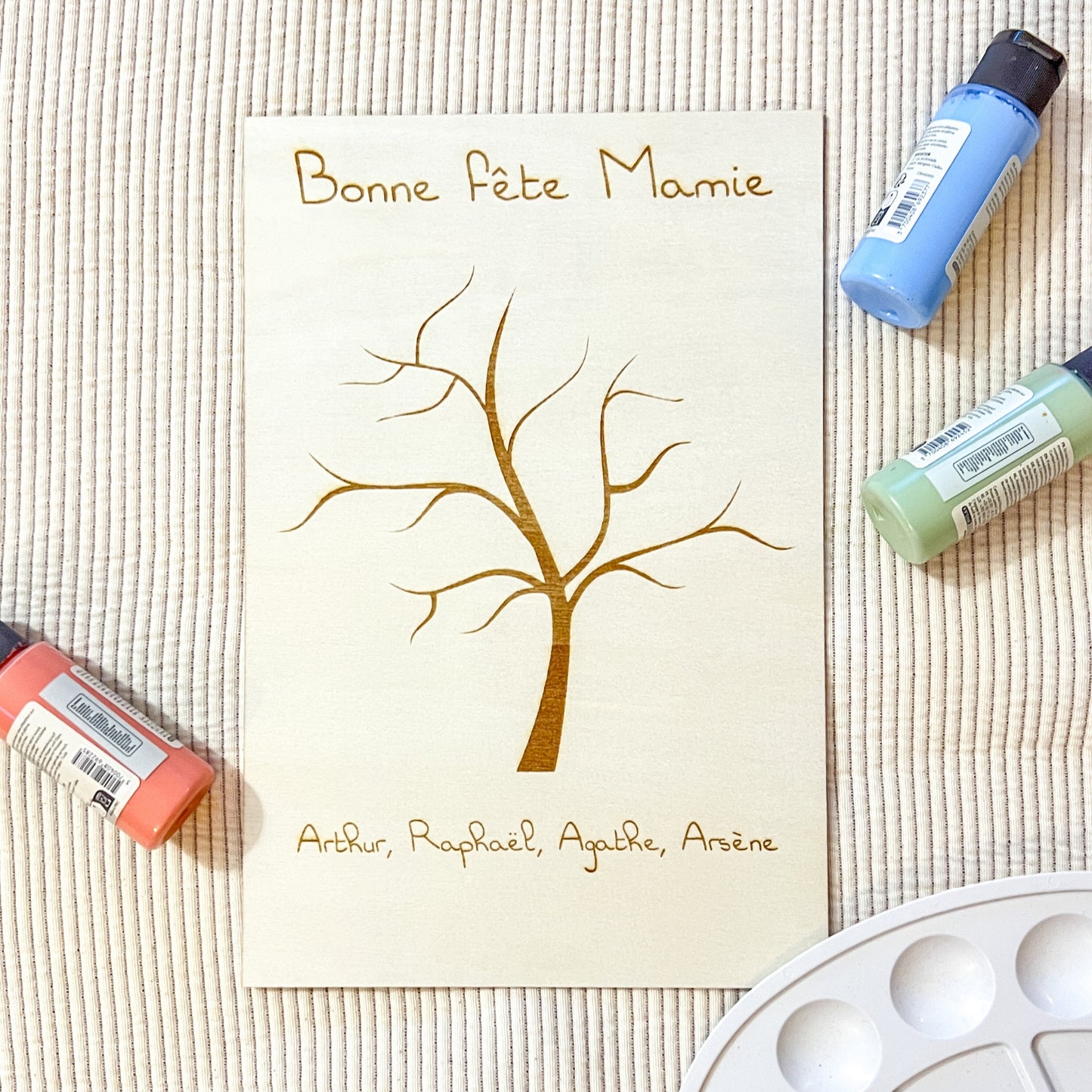 Tableau arbre à empreintes - Arbre de famille personnalisé