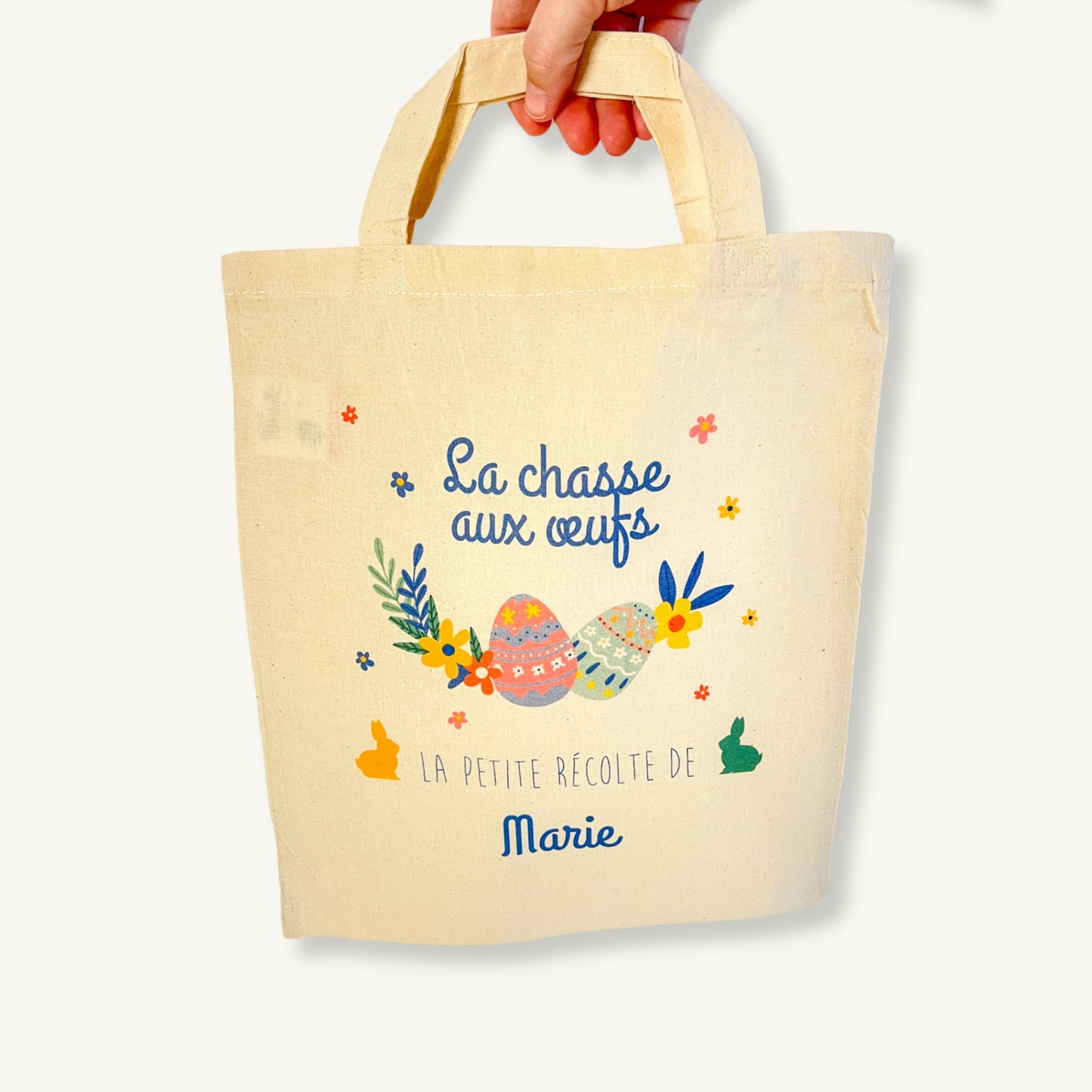 Sac personnalisé chasse aux œufs - oeufs