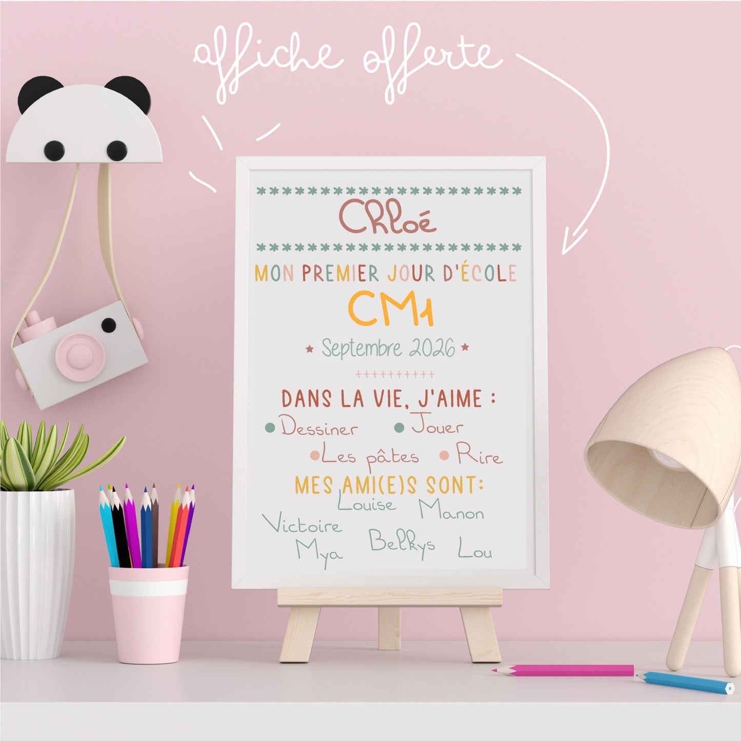 Affiche pour la rentrée - Mon premier jour d'école en