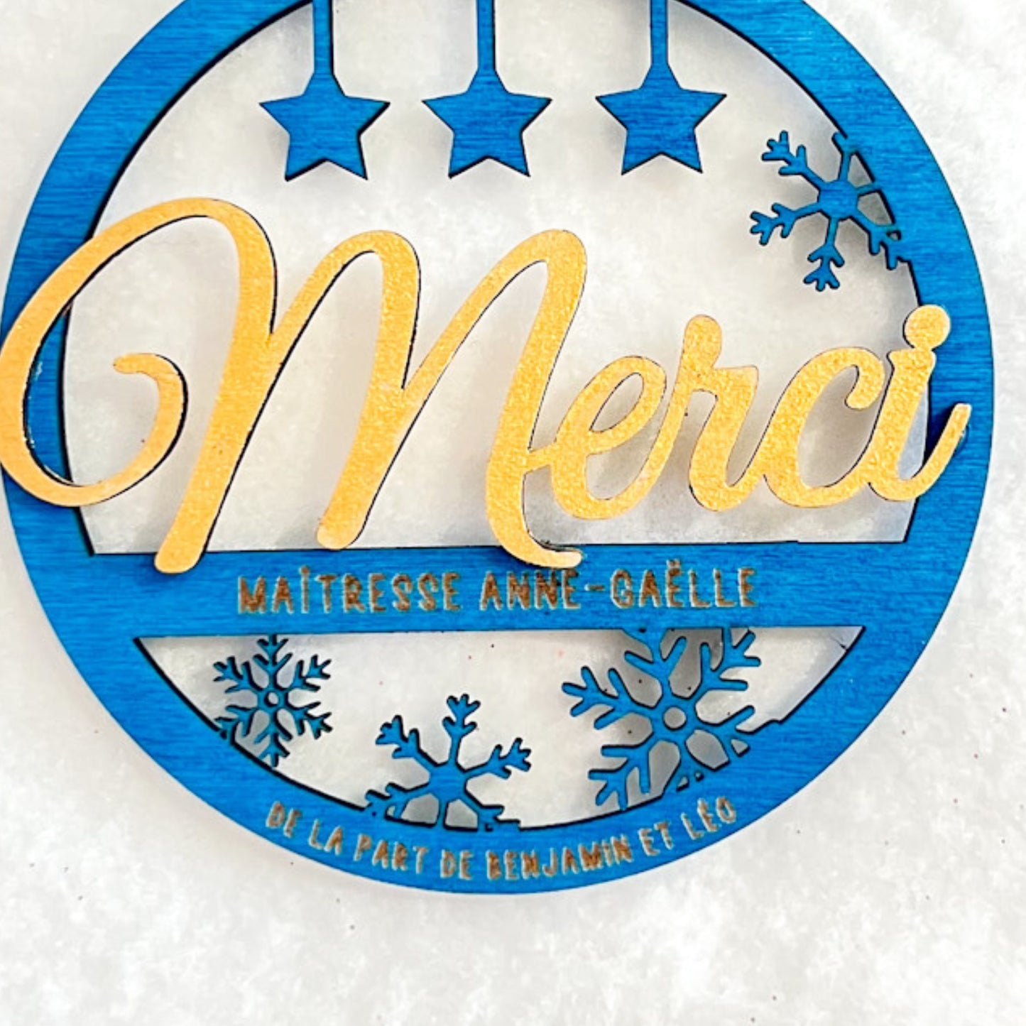 Boule de Noël “Merci” personnalisée
