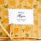 Carnet A6 "Merci" personnalisé + crayon à planter