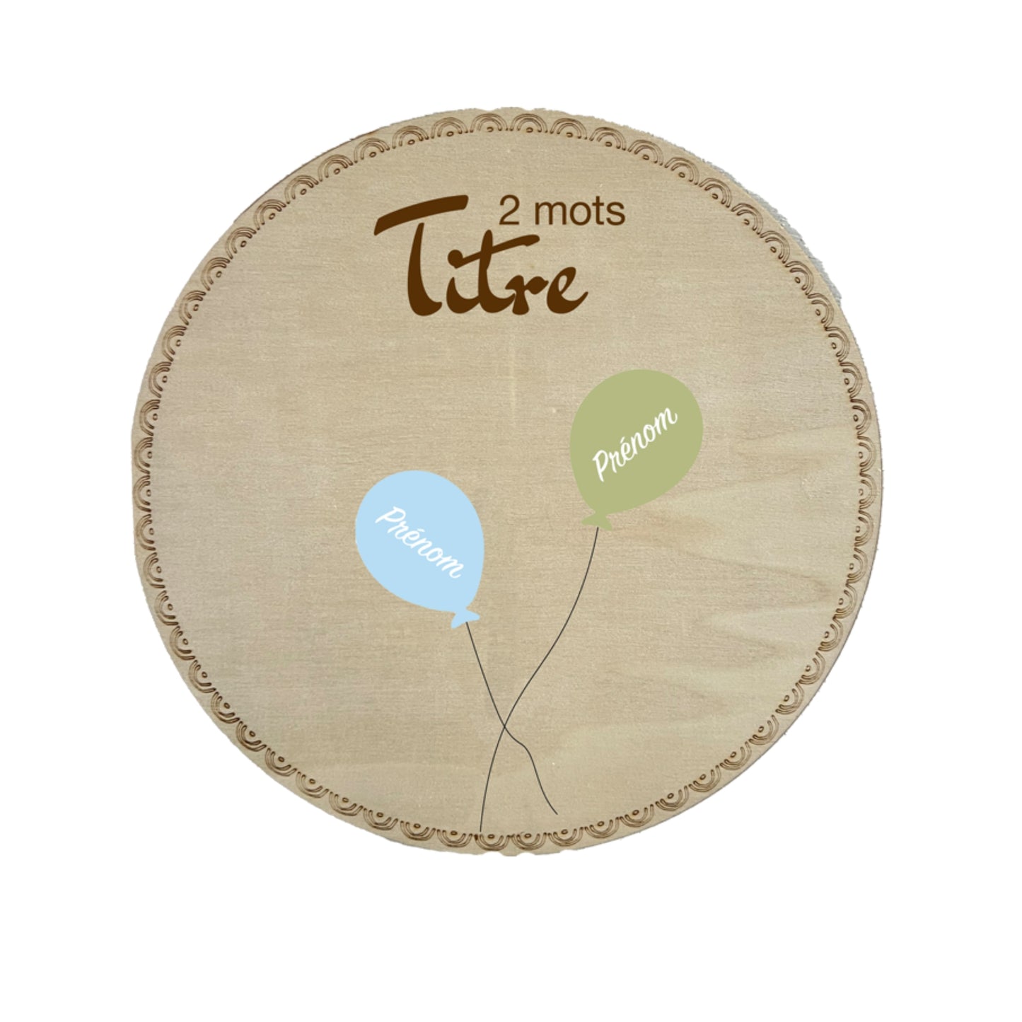 Cadre Ballons Personnalisé