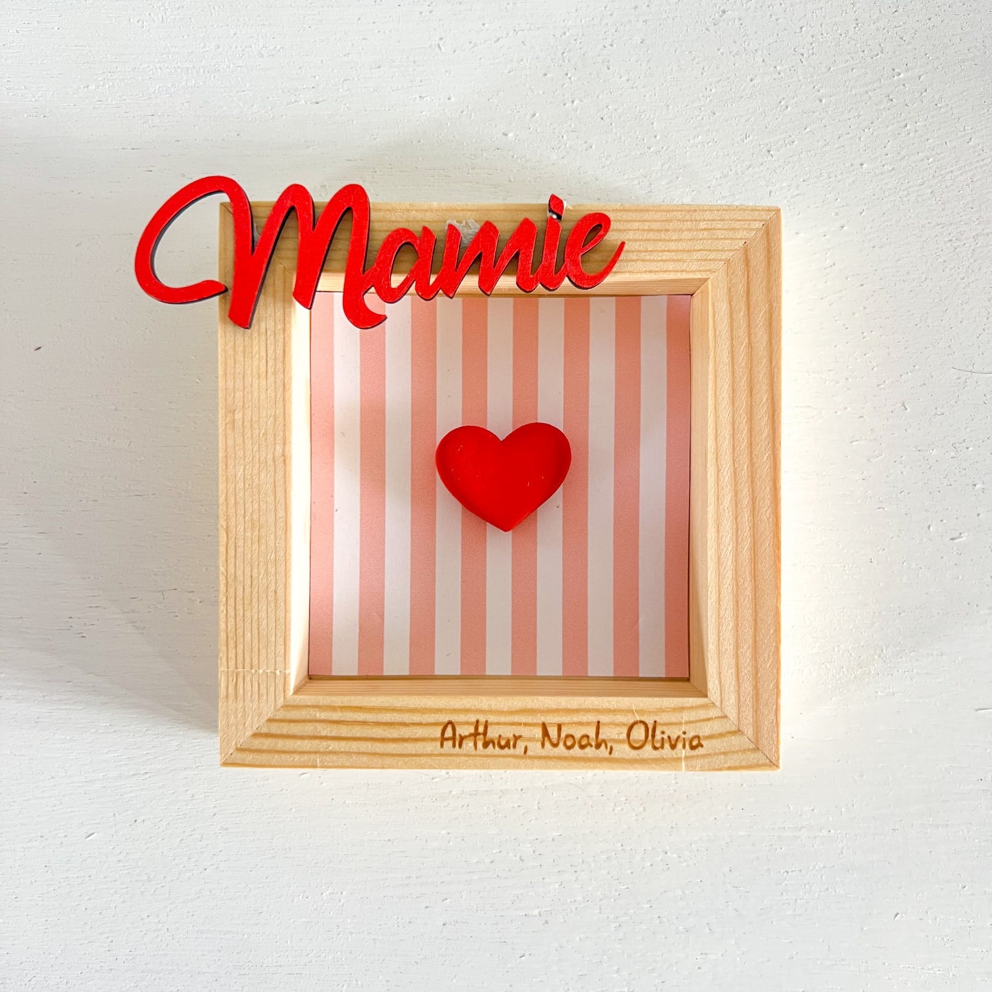 Cadre coeur personnalisé