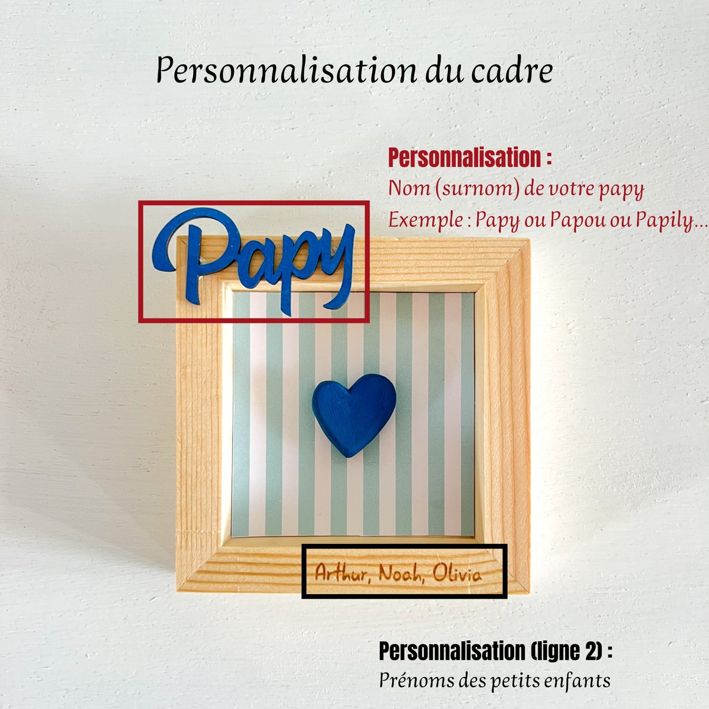 Cadre coeur personnalisé