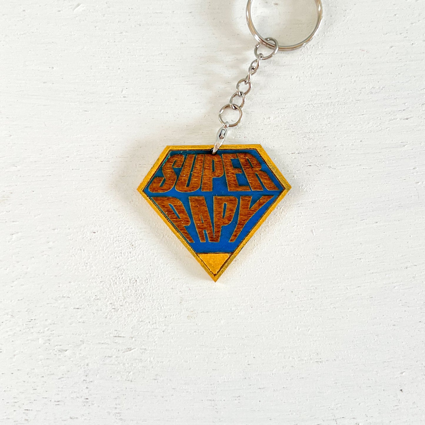 Porte-clé en bois “Super Héros”