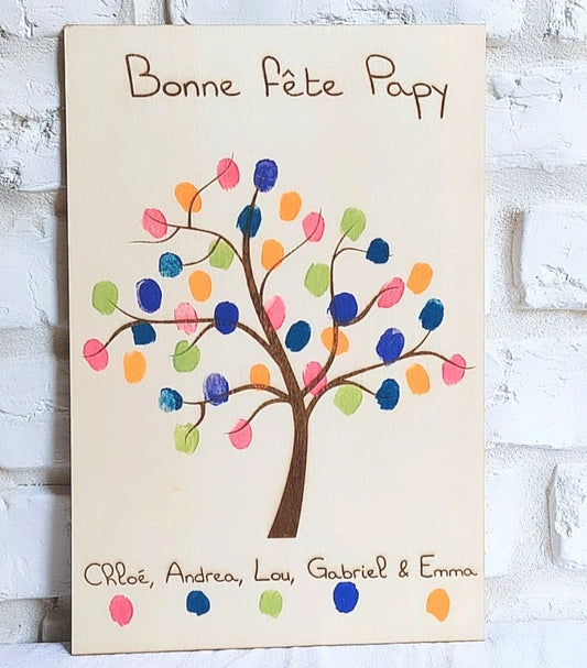 Tableau arbre à empreintes - Fête des grands-pères