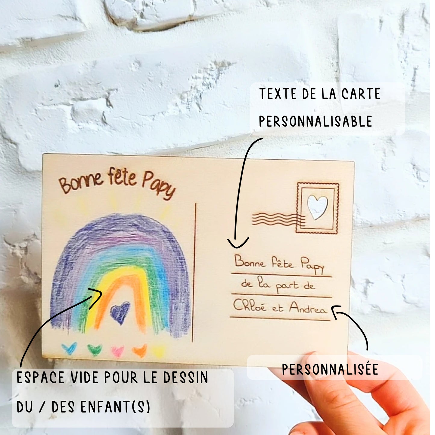 Carte postale dessin - Bonne fête papy
